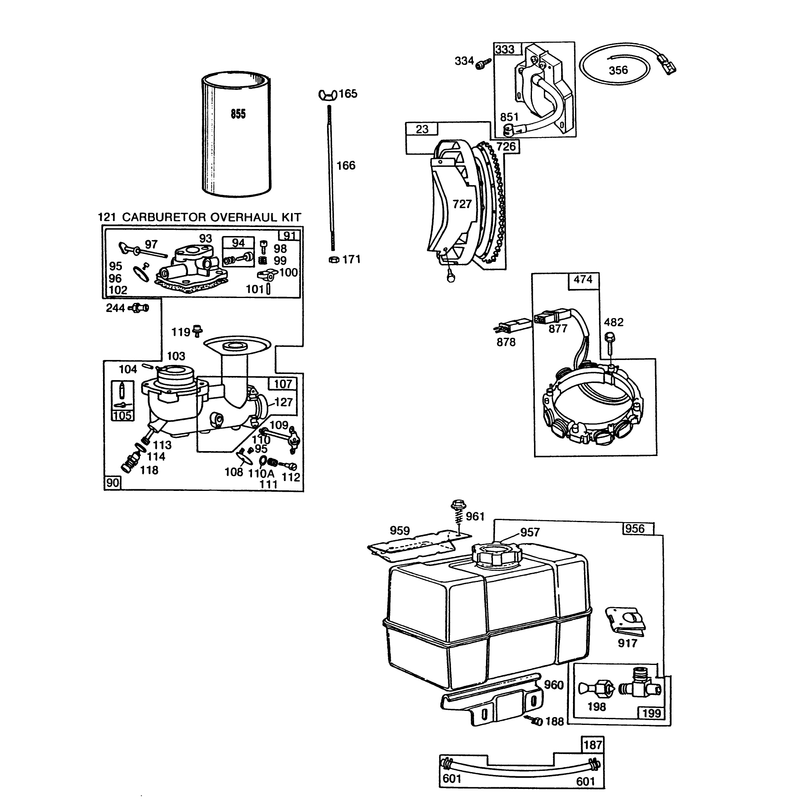 Engine Briggs & Stratton Model No. 252416-0735-01 (continued)