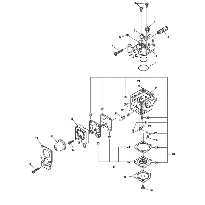 Carburetor - RB-K66B 05001001 - 05009338