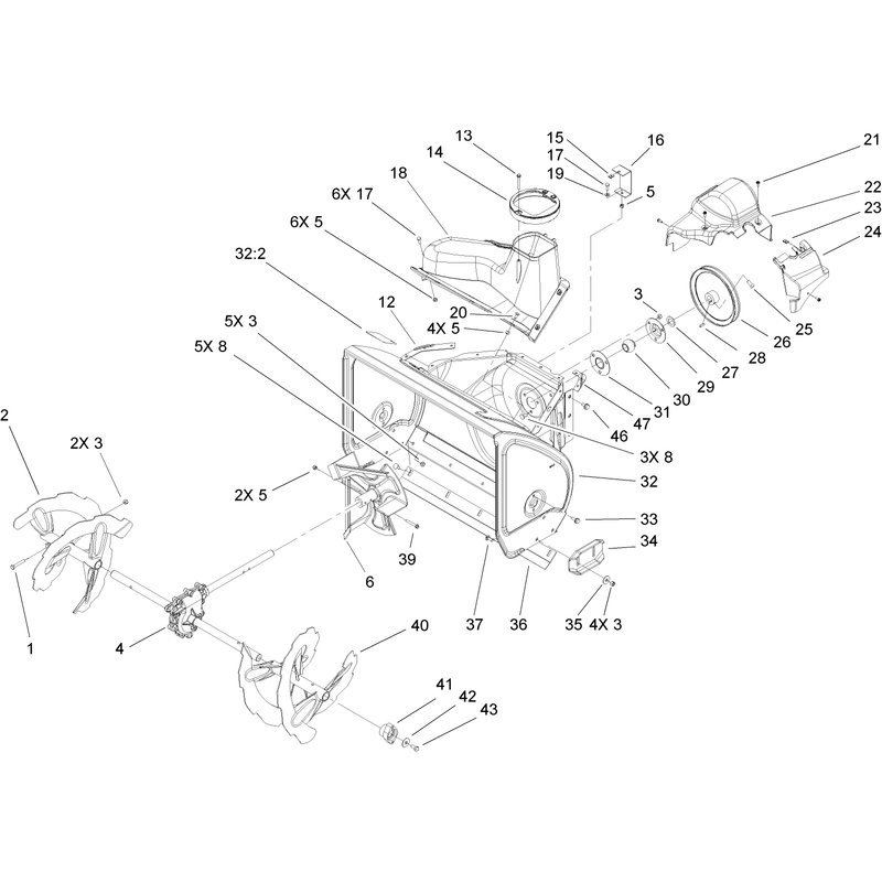 Auger and Housing Assembly