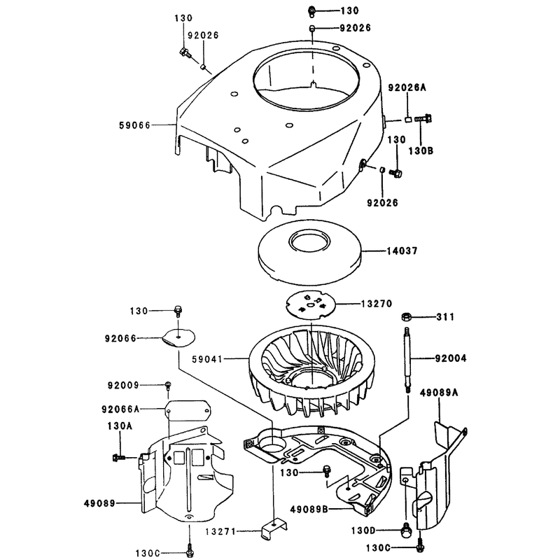 Cooling Equipment Assembly Kawasaki Fh451v-As08