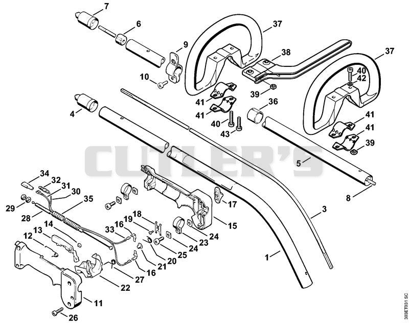 Drive tube assembly, Loop handle