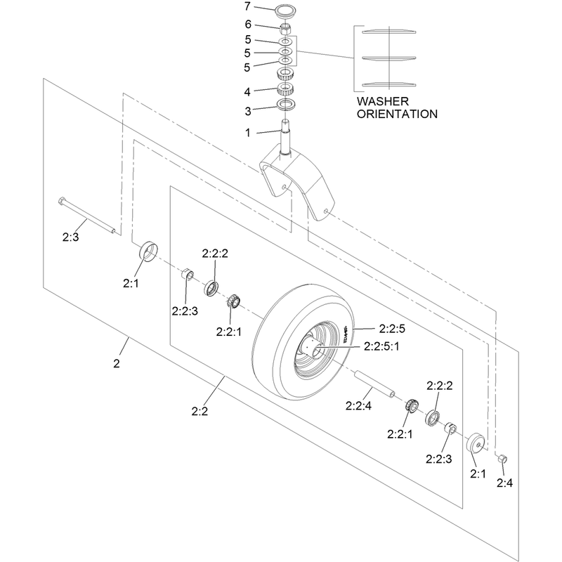 Caster Wheel and Fork Assembly