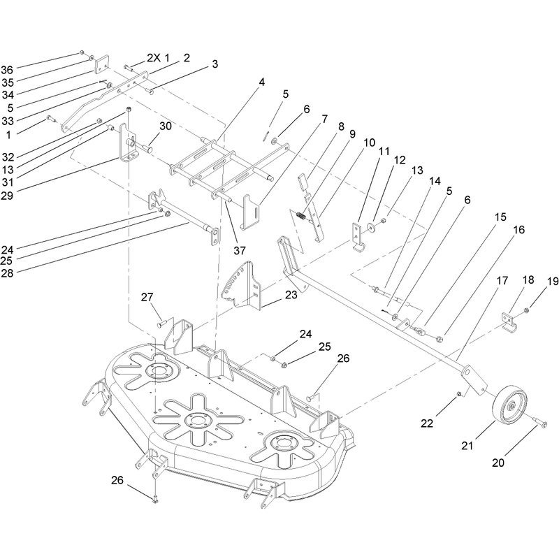 Deck Suspension Assembly