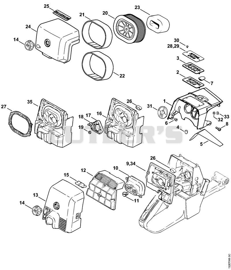 Shroud, Air filter