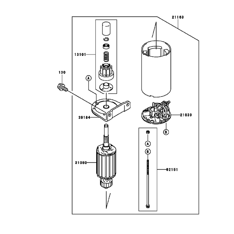 Starter Assembly  Kawasaki FH580V-AS13