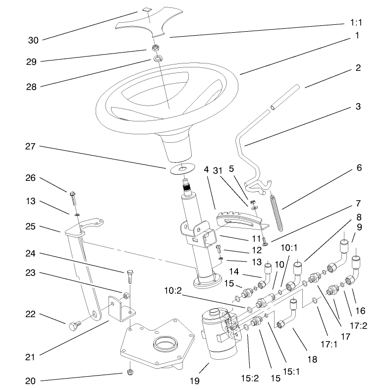 Power Steering and Tilt Assembly