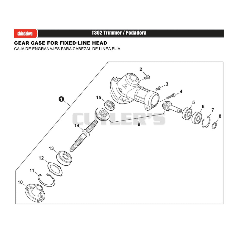 Gear Case for Fixed Line Head
