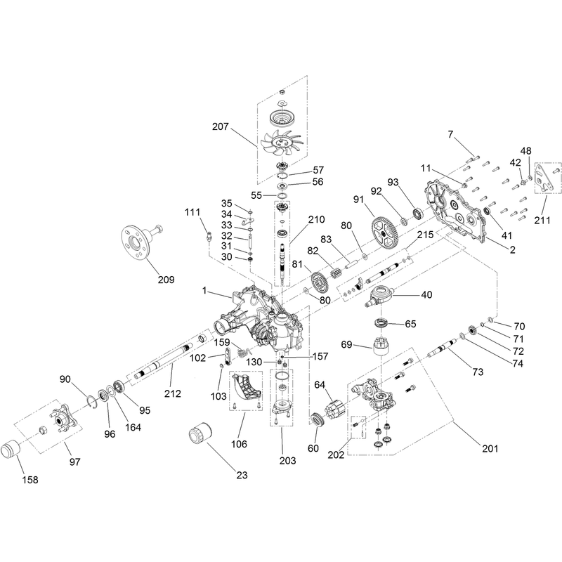 LH Transmission Assembly No 138-4869