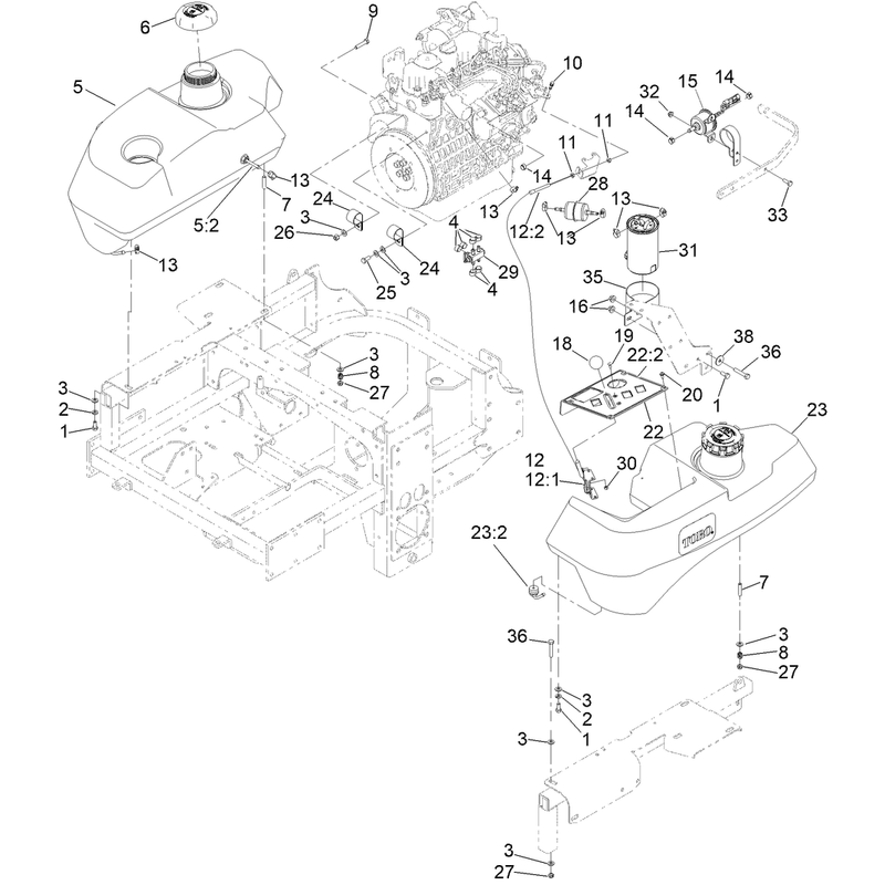 Fuel System and Throttle Control Assembly