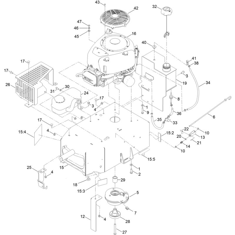 Engine and Frame Assembly