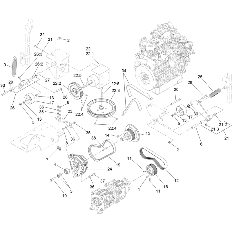 Hydro and Gearbox Assembly