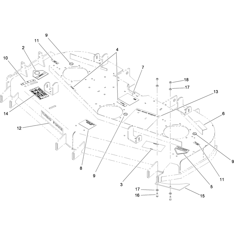Deck Decal Assembly No 107-1624