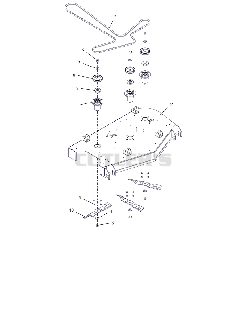 Deck, Belt, Blades and Spindles â 42"