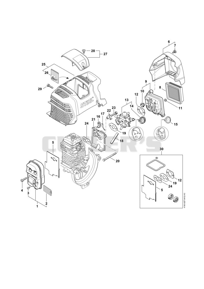 Muffler, Air filter