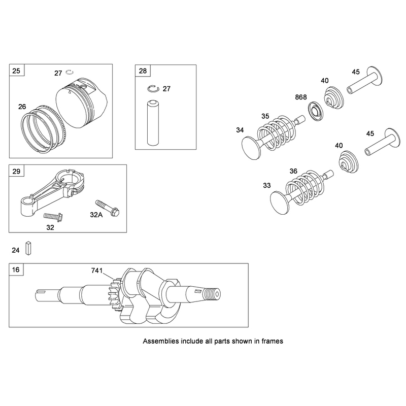 Crankshaft Assembly Briggs and Stratton 126T02-0224-B1