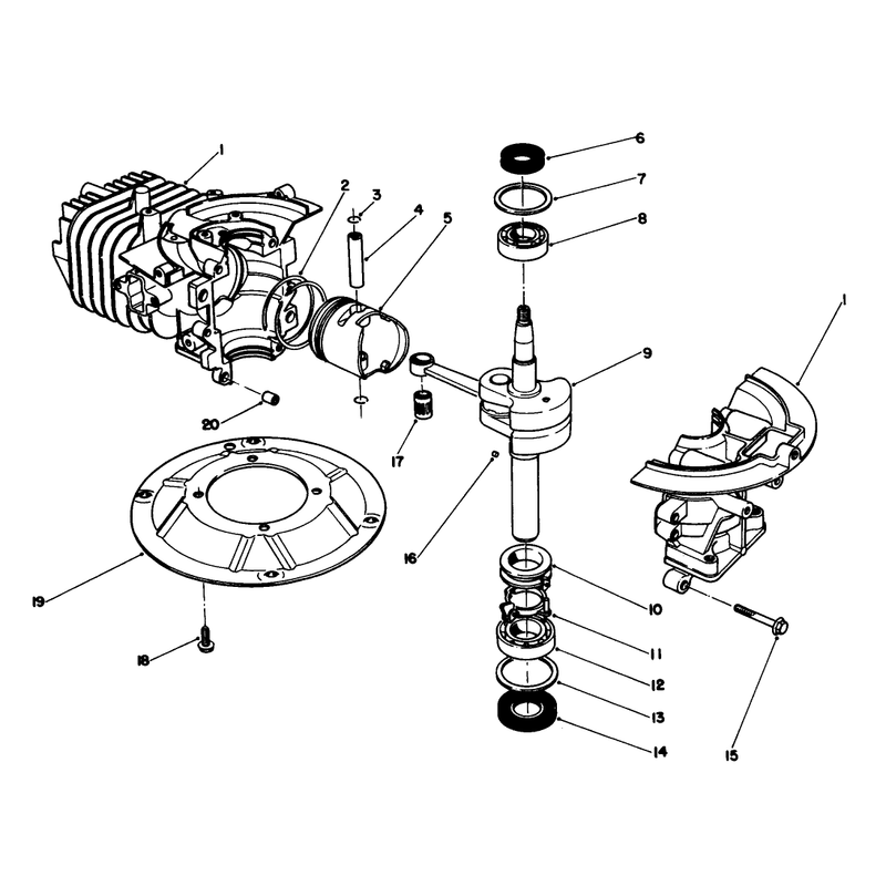 Crankshaft Assembly Model No 47pl0-3