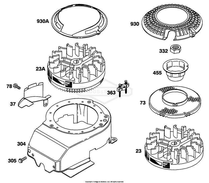 Blower Hsg, Flywheels