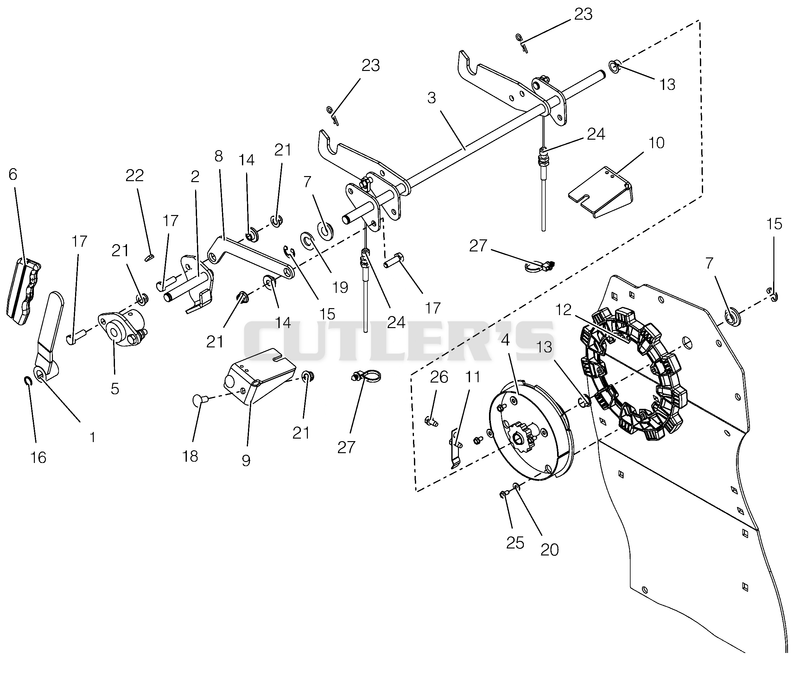 Brake And Height Of Cut Dial
