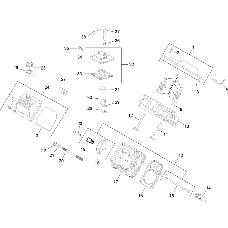 Head Valve Breather Assembly Kohler CH740-0075