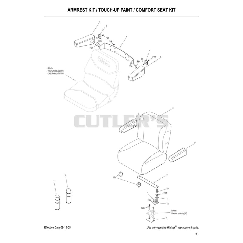 Armrest Kit Touch Up Paint Comfort Seat Kit