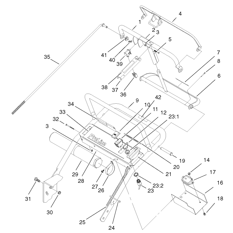 Handle and Control Panel Assembly