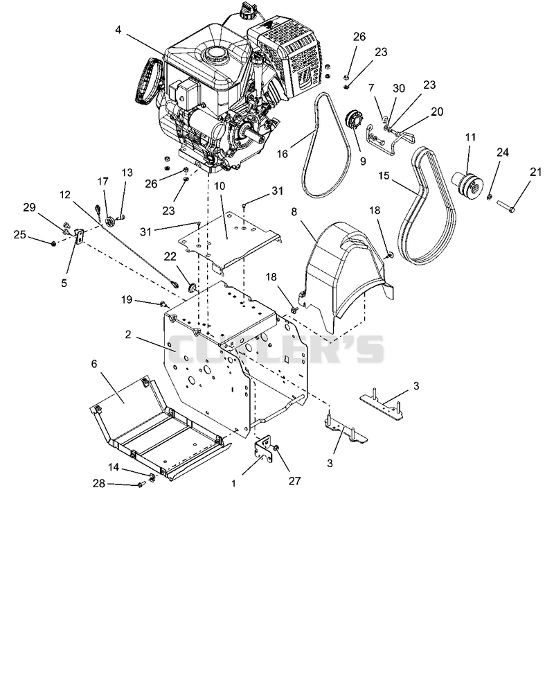 Engine Frame And Belt Drive