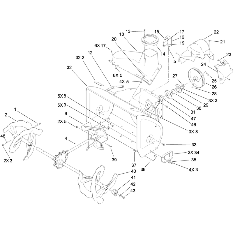 Auger and Housing Assembly