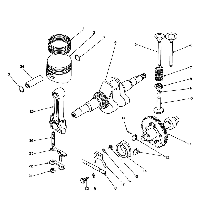 Crankshaft and Camshaft Assembly