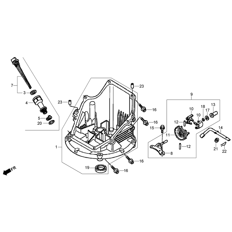 Oil Pan Assembly Honda GSV190LA-A3T