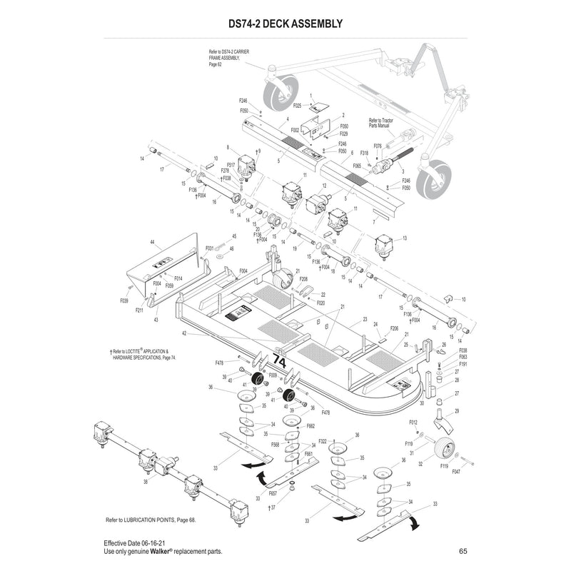 DS74-2 DECK ASSEMBLY