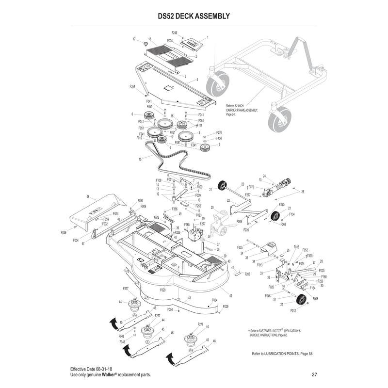 DS52 DECK ASSEMBLY
