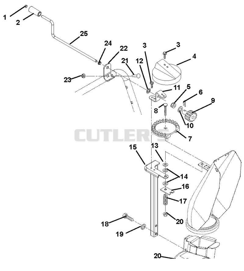 Discharge Chute Crank