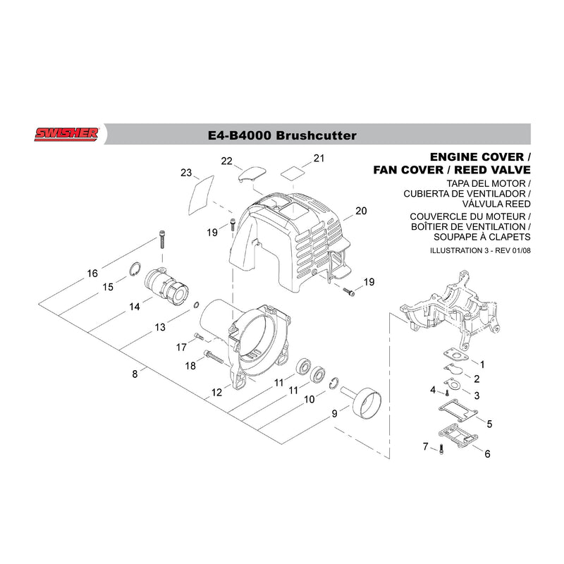 ENGINE COVER / FAN COVER / REED VALVE
