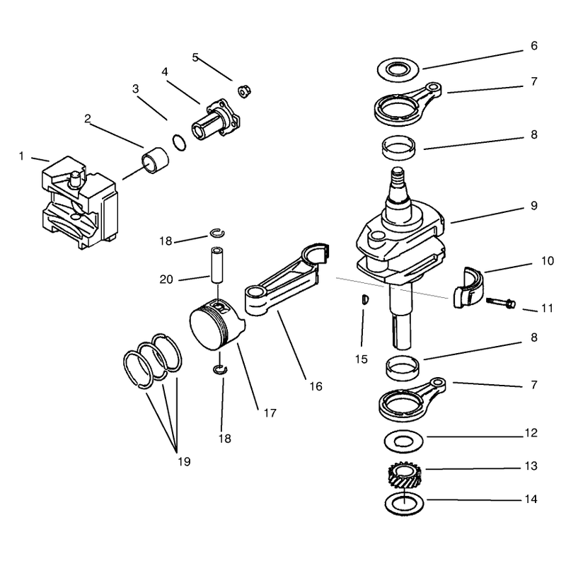Pistoncrankshaft