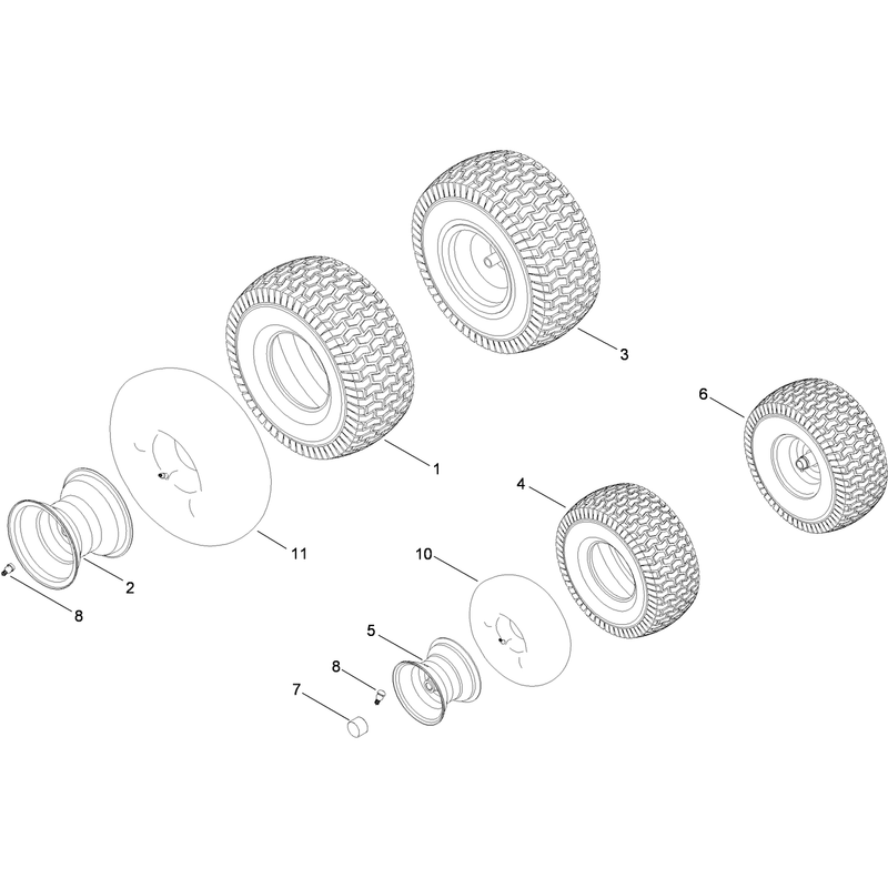 Front and Rear Wheel Assembly