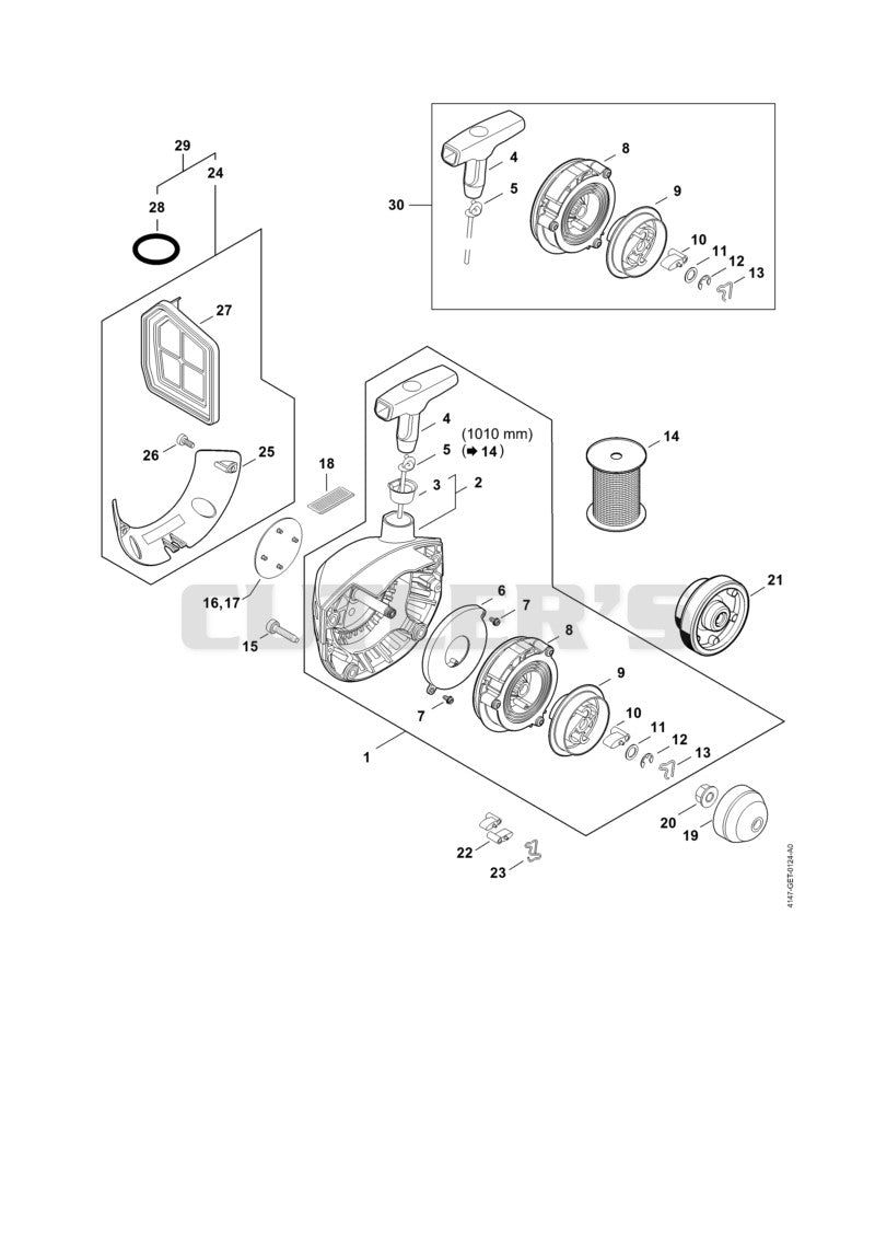 Rewind starter ErgoStart/Easy2Start
