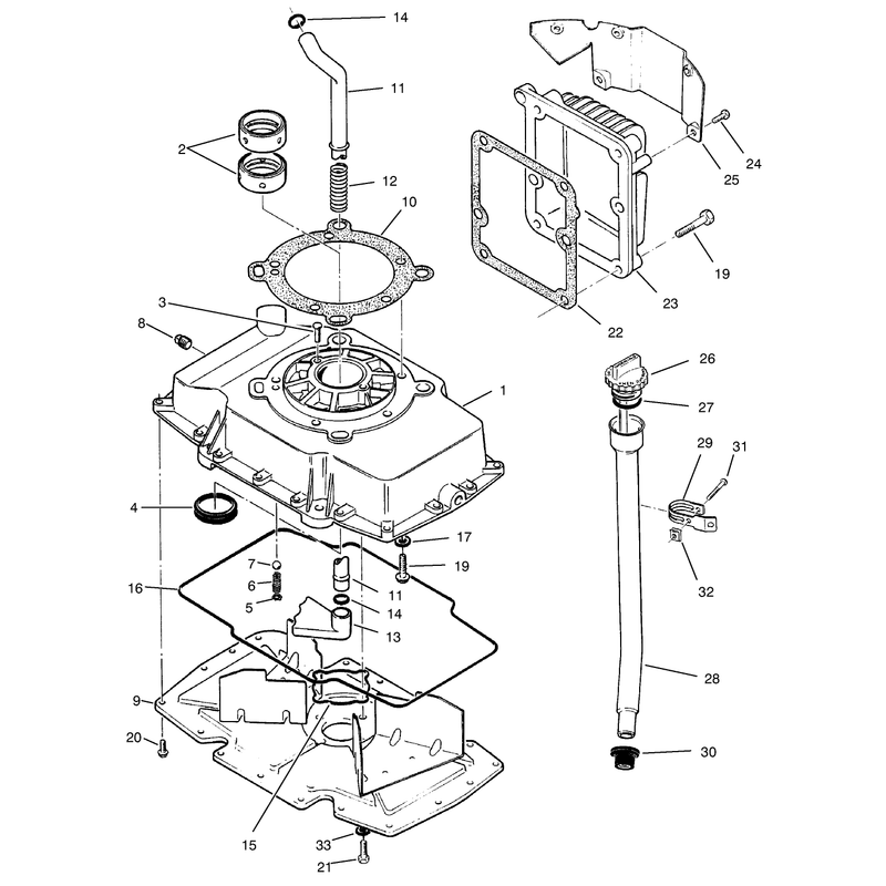Oil Base and Fill Tube Assembly