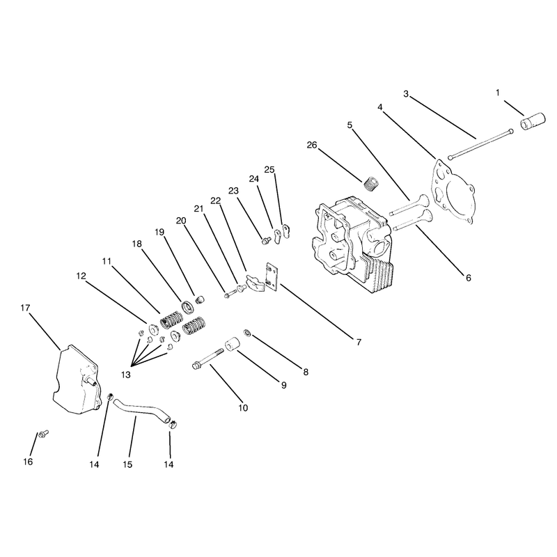 Cylinder Head Valve and Breather Engine Kohler