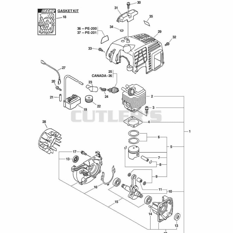 ENGINE, IGNITION, SHORT BLOCK, CYLINDER COVER