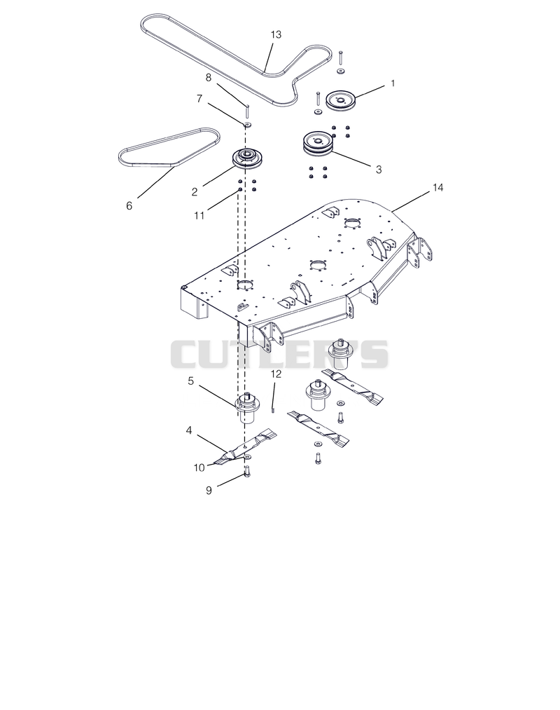 Deck, Belt, Blades And Spindles - 48"