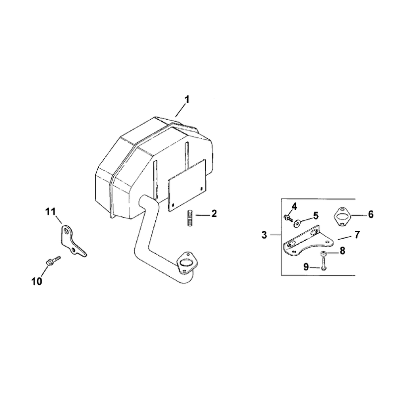 Exhaust Kohler CV13T PS 21524