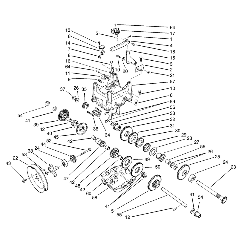Traction Gearcase Assembly Part No. 66-8030
