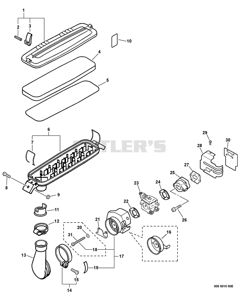 Intake S/N: 001001 - 017550