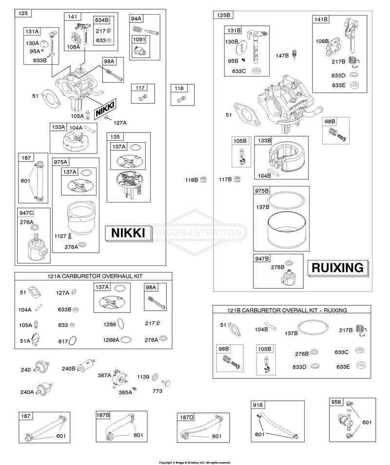 CARBURETOR, FUEL SUPPLY, KIT - CARBURETOR OVERHAUL