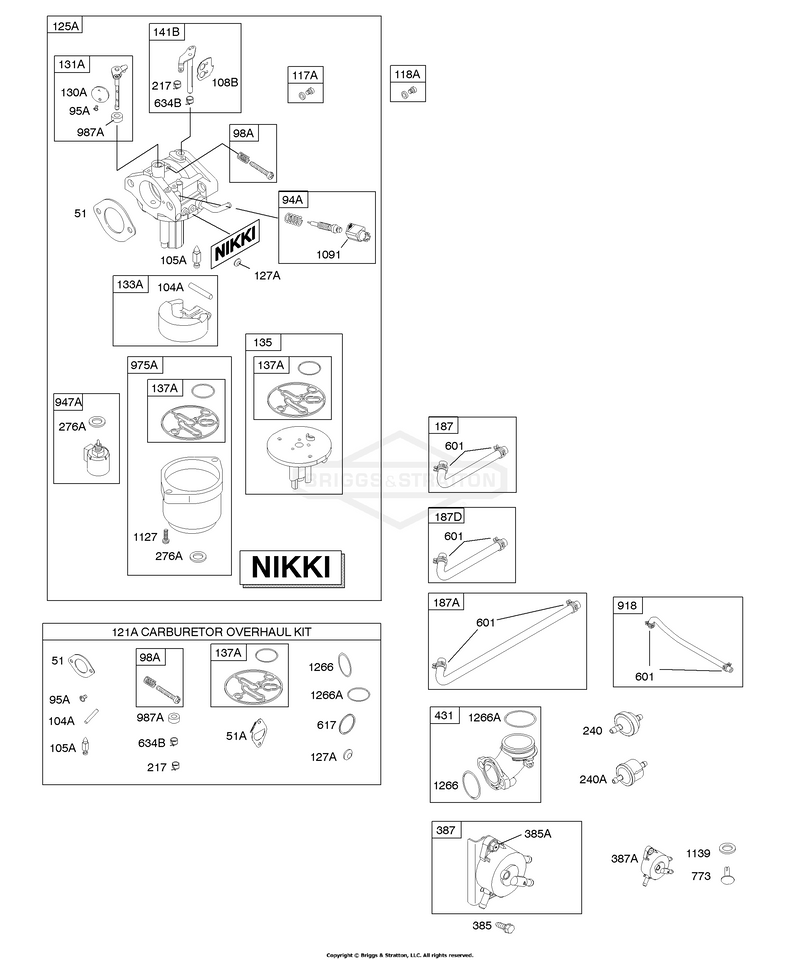 Carburetor, Fuel Supply, Kit - Carburetor Overhaul