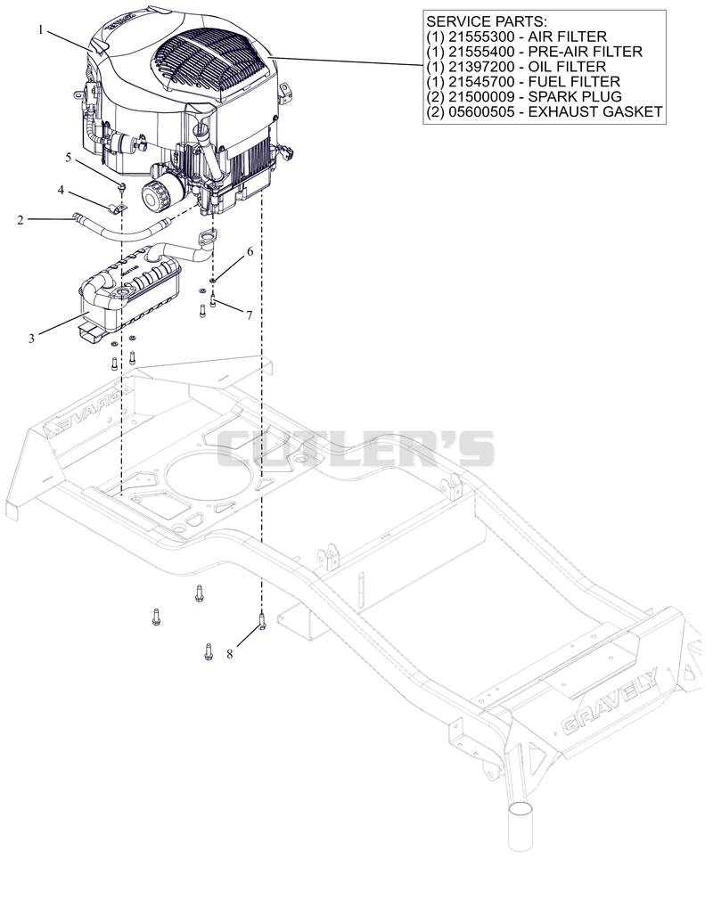 Engine - Kohler KT740