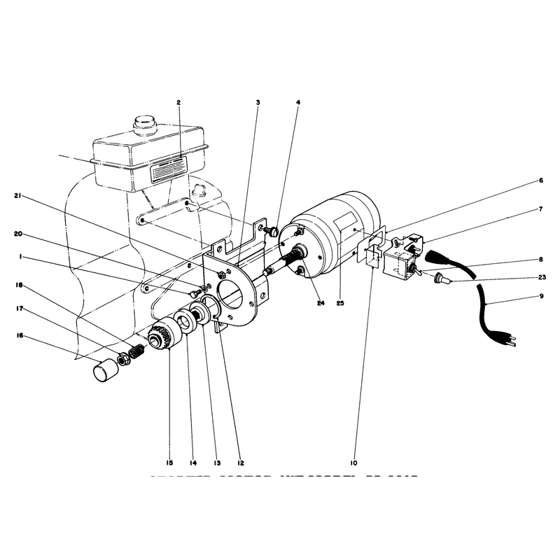 Starter Motor Kit-Model 23-4410 (for Snowthrower Models No. 38050)