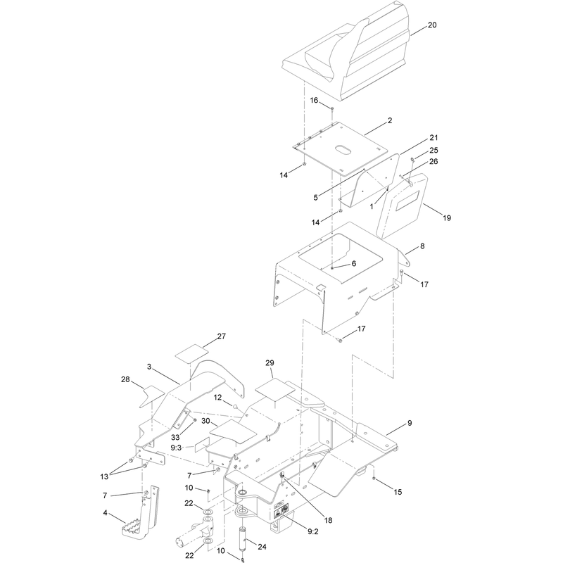 Seat and Rear Frame Assembly