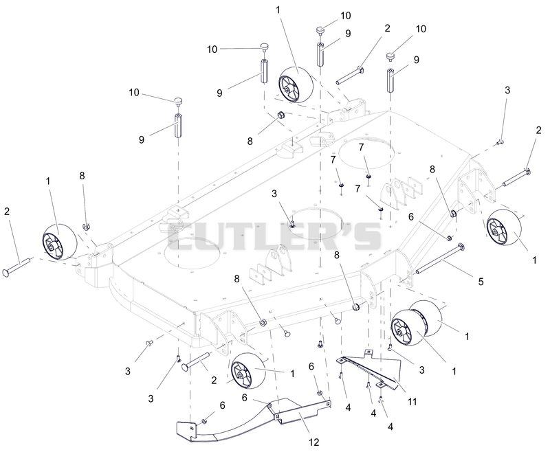 Anti-Scalp Wheels and Baffles - 52" - RD