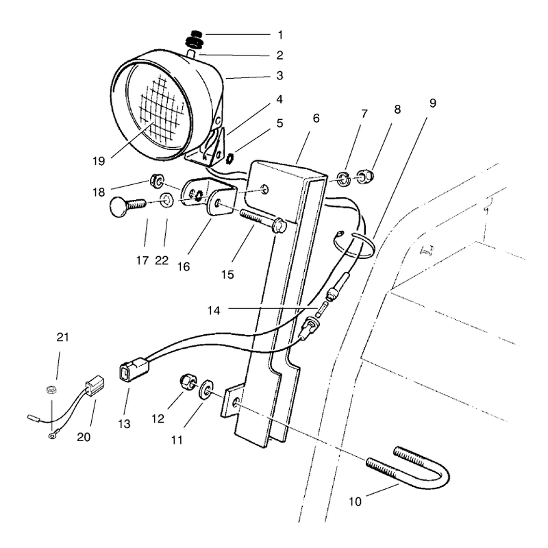 Light Assembly (model 38555 Only)